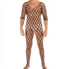 MenSexyWear Combinaison ouverte Mesh TITANIUM